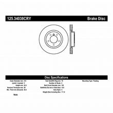 Load image into Gallery viewer, Stoptech 95-99 BMW M3 / 98-02 BMW Z3 Left Front Premium High Carbon CRYO STOP Rotor