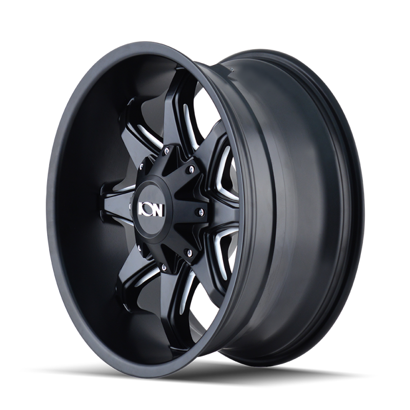 ION Type 181 20x9 / 8x165.1 BP / 0mm Offset / 130.8mm Hub Satin Black/Milled Spokes Wheel