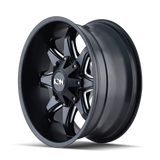 ION Type 181 20x12 / 5x127 BP / -44mm Offset / 87mm Hub Satin Black/Milled Spokes Wheel