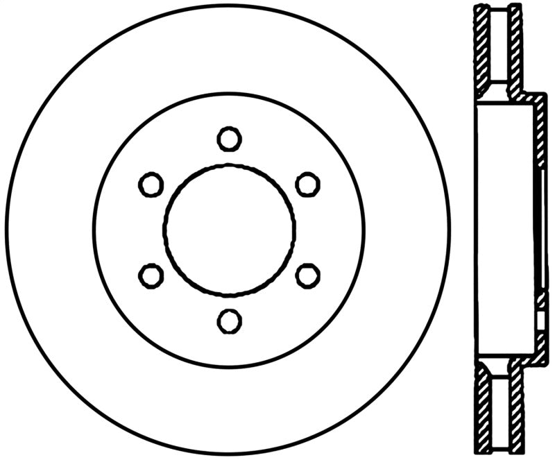 StopTech Power Slot 04-09 Ford F150 4WD 6 Lug Front Left Cryo Slotted Rotor