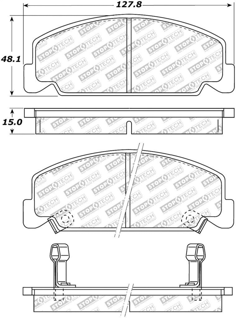 StopTech Street Select Brake Pads - Rear