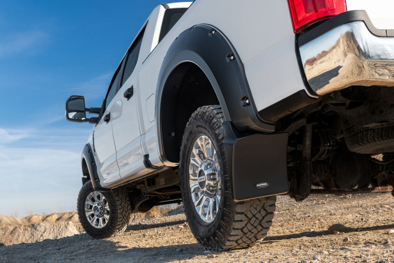 Bushwacker 17-20 Ford F-250/F-350 Trail Armor Rear Mud Flaps (Fits Pocket Style Flares)