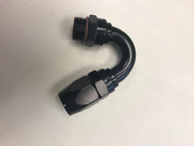 Load image into Gallery viewer, Fragola -10AN Male Rad. Fitting x 150 Degree Pro-Flow Hose End - Black