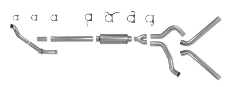 Diamond Eye KIT 4in Turbo Back DUAL SS: 94-97 FORD 7.3L F250/F350 PWRSTROKE NFS W/ CARB EQUIV STDS