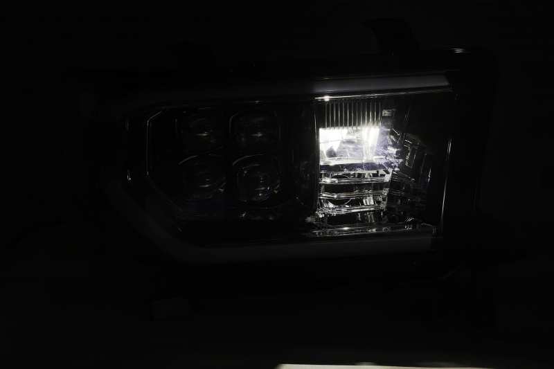 AlphaRex 08-13 Toyota Sequoia NOVA LED Projector Headlights Plank Style Black w/Activation Light