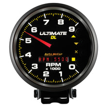 Load image into Gallery viewer, Autometer 5 inch Ultimate DL Playback Tachometer 9000 RPM - Black