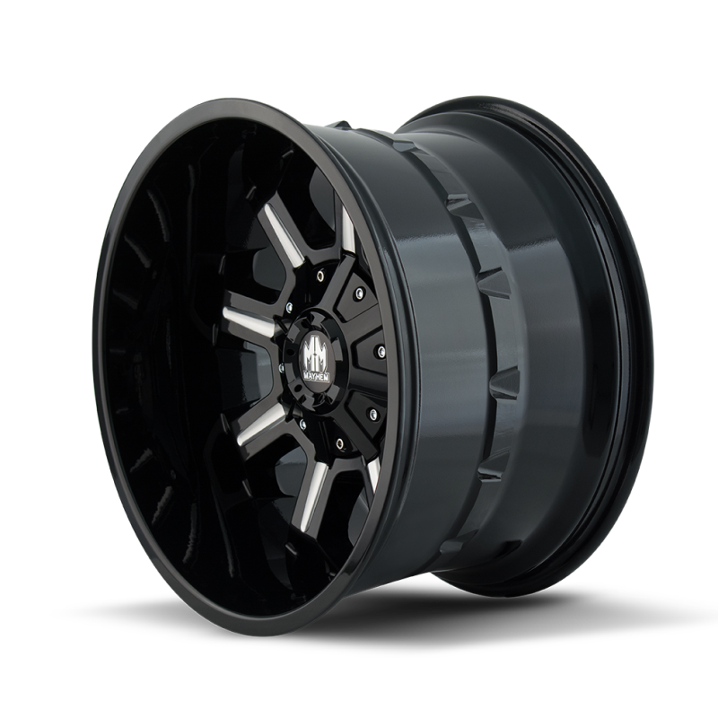 Mayhem 8105 Combat 20x10 / 6x135 BP / -19mm Offset / 106mm Hub Black w/ Milled Spokes Wheel