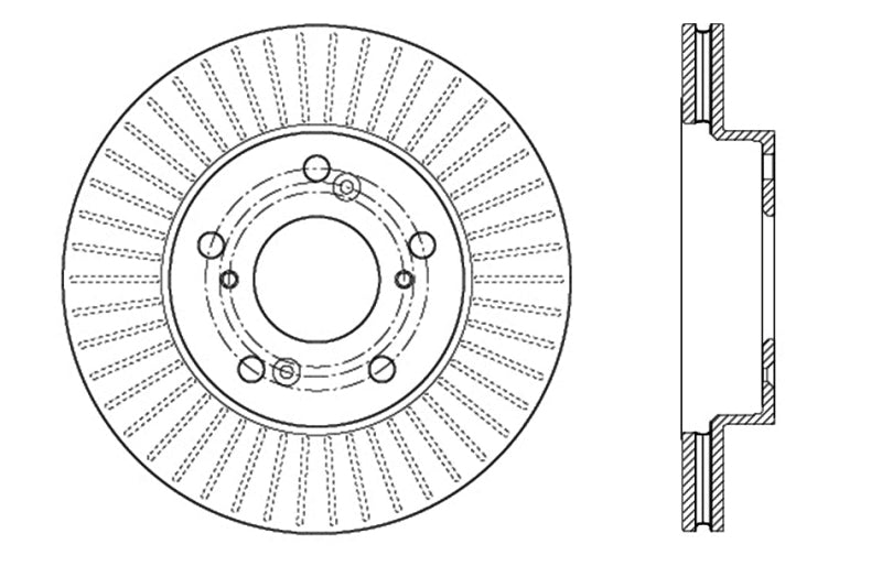 StopTech 2012-2015 Honda Civic / 13-15 Acura ILX Drilled Left Rear Rotor