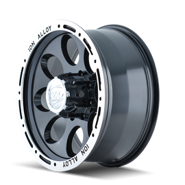 ION Type 174 16x8 / 5x114.3 BP / -5mm Offset / 83.82mm Hub Black/Machined Wheel