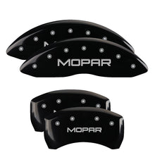 Load image into Gallery viewer, MGP Front set 2 Caliper Covers Engraved Front MGP Black finish silver ch