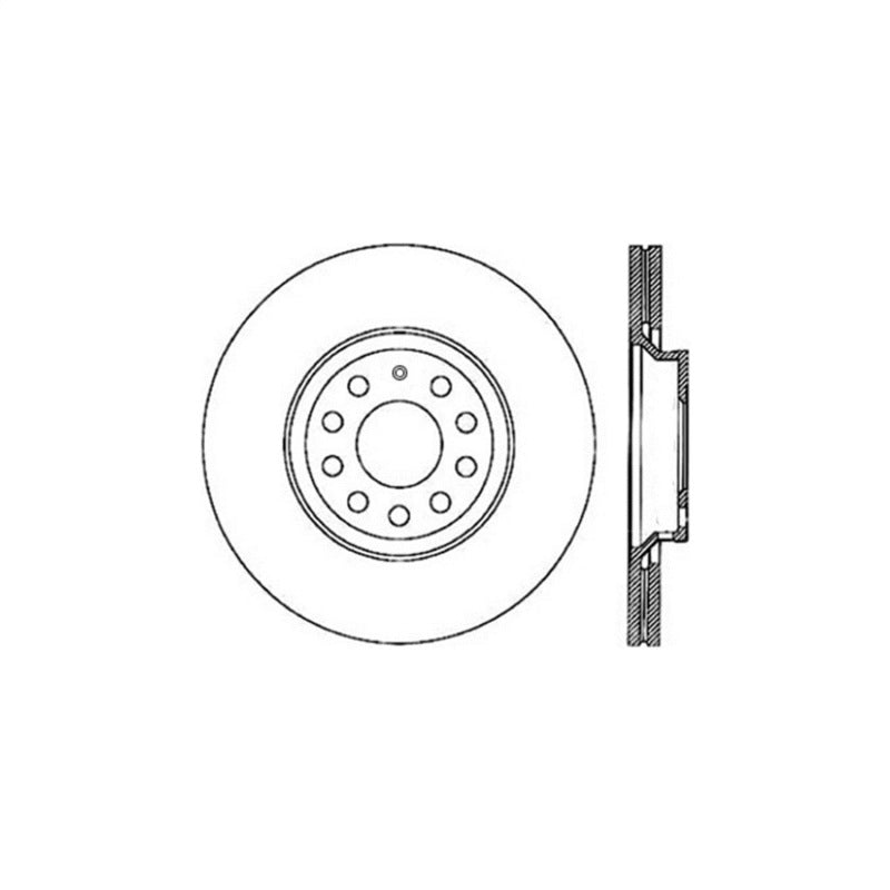 Stoptech VW 06-10 Passat / 14-15 Golf R / 08-15 Audi S3 Rear Premium Cryo Brake Rotor