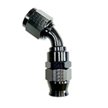 Load image into Gallery viewer, Fragola -6AN Real Street x 45 Degree 3/8 EFI Quick Disconnect Hose End Black