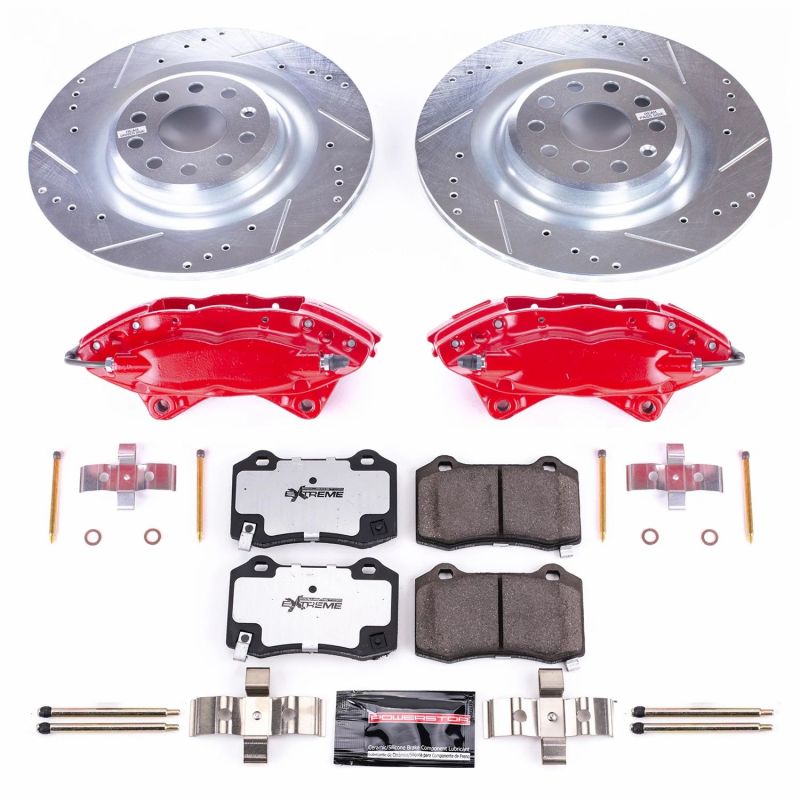 Power Stop 12-16 Tesla S Rear Z26 Street Warrior Brake Kit w/Calipers