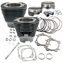 Load image into Gallery viewer, S&amp;S Cycle 07-16 BT 124in Low Compression 4-1/8in Big Bore Kit - Wrinkle Black