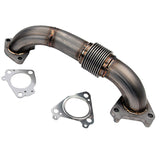 Wehrli 01-04 Chevrolet 6.6L Duramax LB7 2in Stainless Passenger Side Up Pipe w/Gaskets (Twin Turbo)