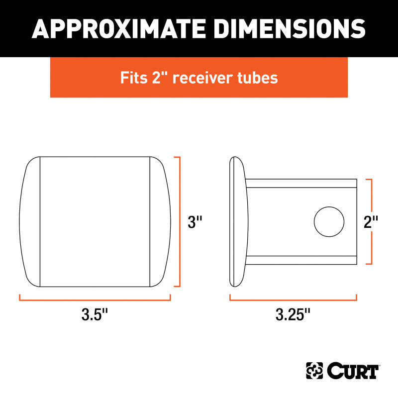 Curt 2in Chrome Steel Hitch Tube Cover