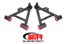 BMR 79-93 Mustang Lower Non-Adj. A-Arms (Coilover Only) w/ STD. Ball Joint (Poly) - Black Hammertone - GTR Auto