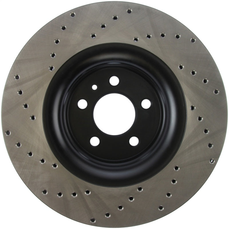 StopTech Cross Drilled Sport Brake Rotor - 2015 Ford Mustang Non-Brembo - Front Left