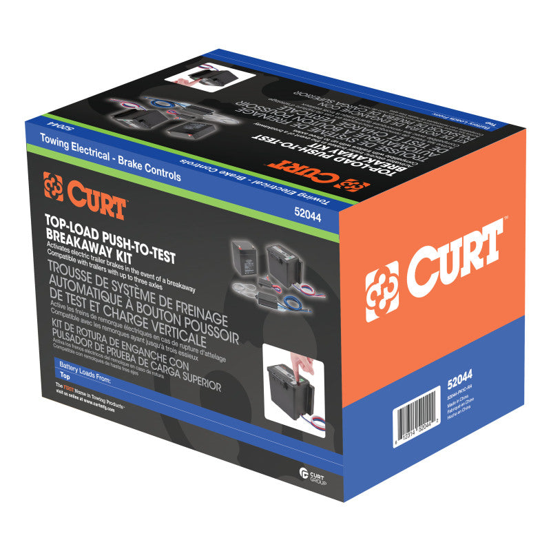 Curt Push-to-Test Breakaway Kit w/Top-Load Battery