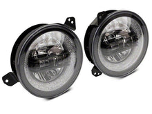 Load image into Gallery viewer, Raxiom 18-22 Jeep Wrangler JL/JT Axial 9-Inch LED Headlights w/RGB Halo- Blk Housing (Clear Lens)