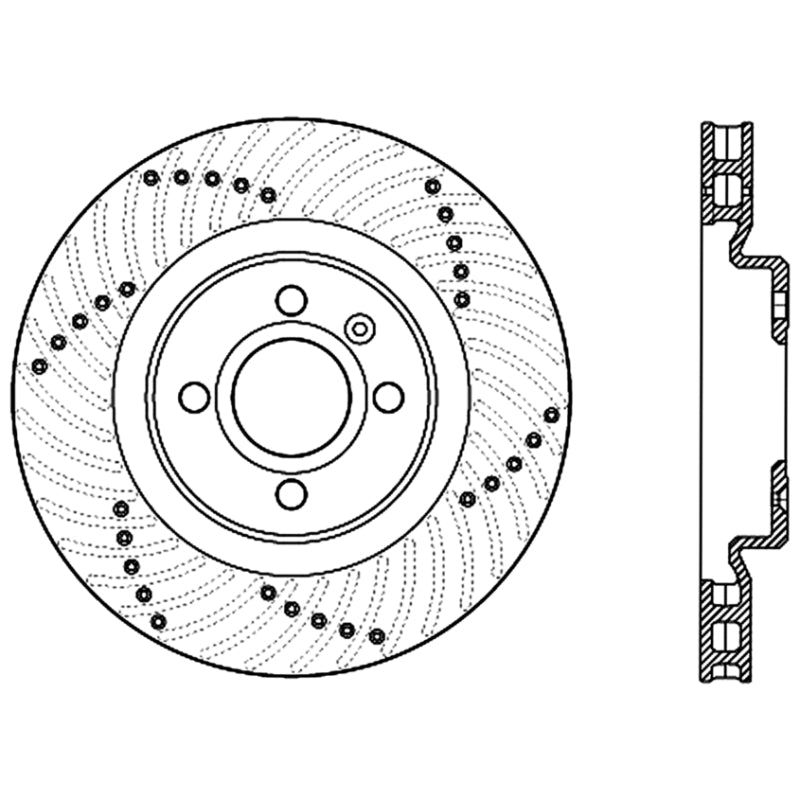 StopTech 13-17 Land Rover Range Rover Premium High Carbon Brake Rotor - Front