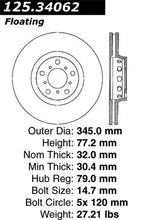 Load image into Gallery viewer, Stoptech 00-03 BMW M5 (E39) Front Left Premium High-Carbon Cryo Rotor