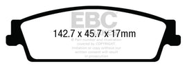 EBC 15+ Gac Yukon XL / Denali XL 1500 Extra Duty Rear Brake Pads