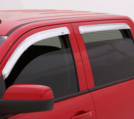 AVS 15-18 Chevy Silverado 2500 Crew Cab Ventvisor Front & Rear Window Deflectors 4pc - Chrome - GTR Auto