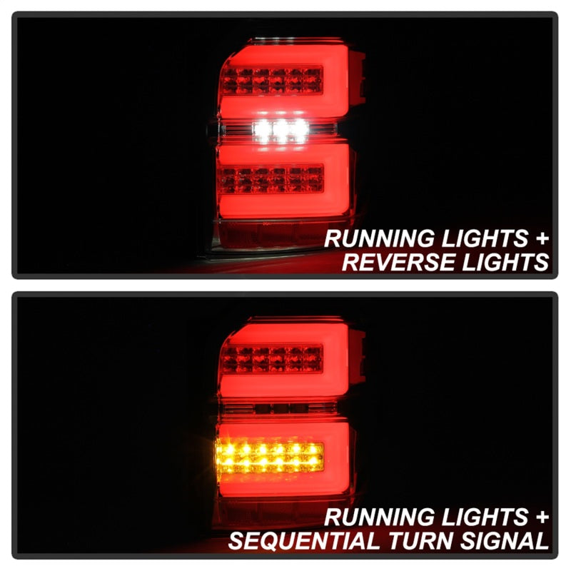 Spyder Toyota 4Runner 10-14 LED Tail Lights - Sequential Turn Signal - Chrome ALT-YD-T4R10-SEQ-C