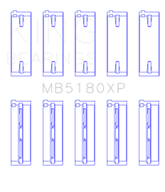 King Engine Bearings Renault F8Q/F7R/F8M (Size STD) Performance Main Bearing Set