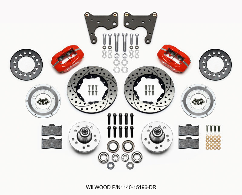 Wilwood Forged Dynalite Front Kit 11.00in Dril Red 65-72 CDP C Body -Drum