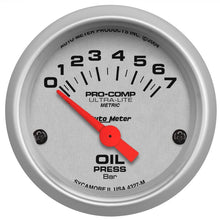 Load image into Gallery viewer, Autometer Ultra-Lite 52mm 0-7 Bar Electronic Oil Pressure Gauge