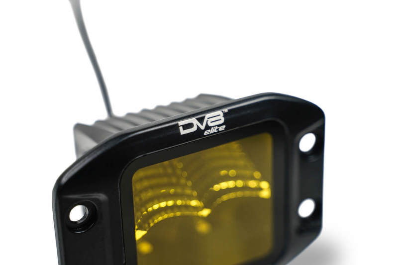 DV8 3-Inch Elite Series LED Amber Flush Mount Pod Light