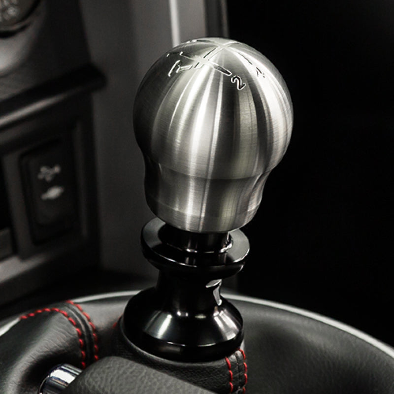 Raceseng Contour Shift Knob (Gate 5 Engraving) BMW Adapter - Brushed
