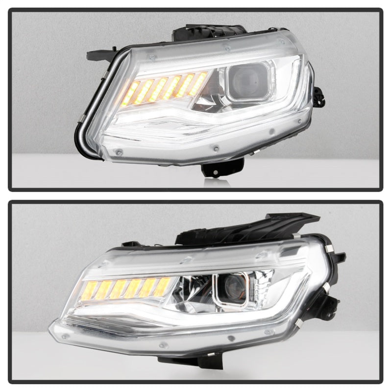 Spyder Chevy Camaro 16-18 (Do Not Fit Halogen) Projector Headlights Chrome PRO-YD-CCAM16HIDSI-SEQ-C