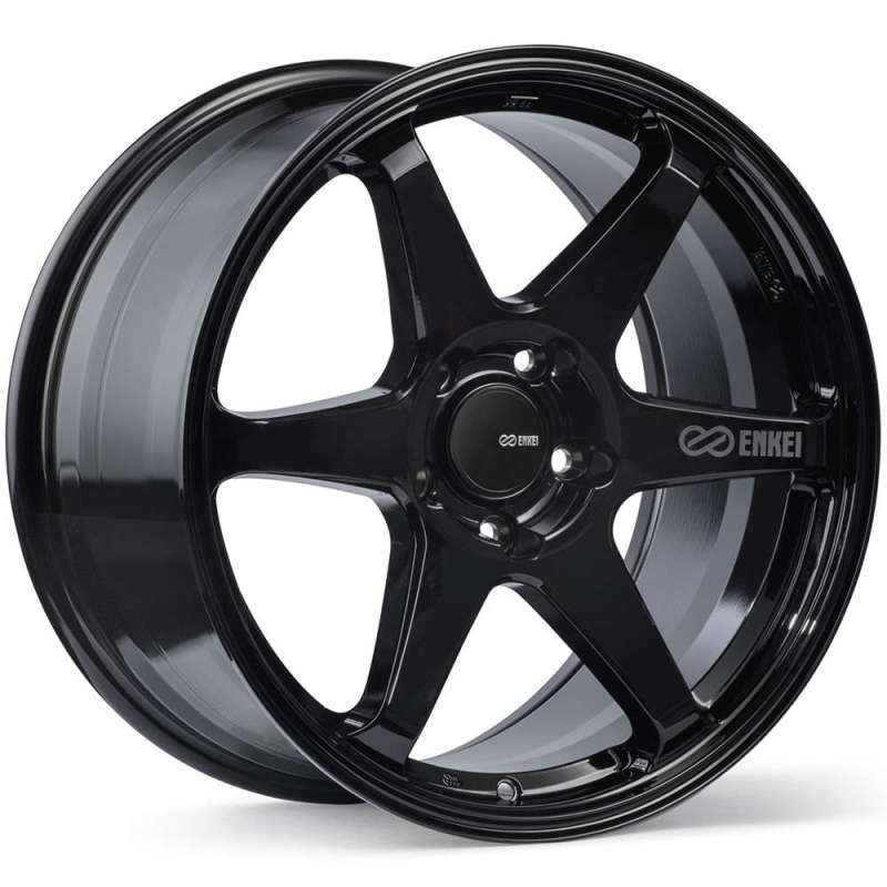 Enkei T6R 17x9 40mm Offset 5x114.3 Bolt Pattern 72.6 Bore Gloss Black Wheel