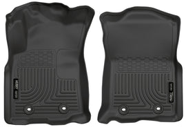 Husky Liners 2018 Toyota Tacoma Double Cab WeatherBeater Black Front Floor Liners - GTR Auto