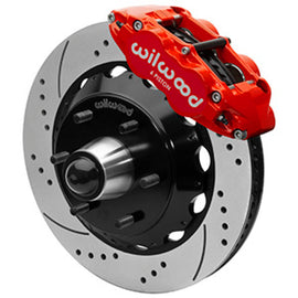 Wilwood 63-87 C10 FNSL6R Front Big Brake Kit 14in drill/slot 6x5.5 BP for drop spindles - Red