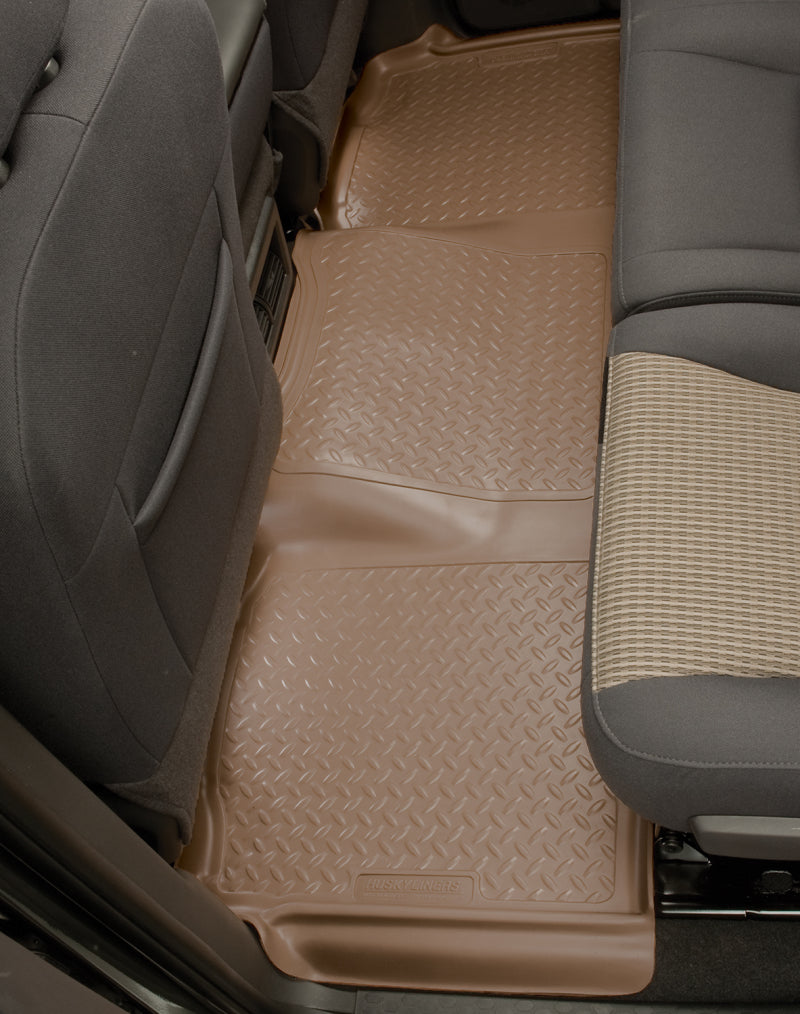 Husky Liners 04-07 Ford F-250-F-550 Super Cab Classic Style 2nd Row Tan Floor Liners