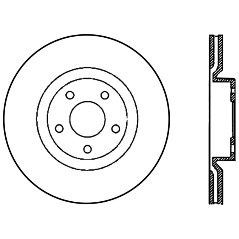 Stoptech 06-08 Cadillac XLR-V Supercharged / 05-09 Corvette (Z51) Front High Carbon Cryo Rotor