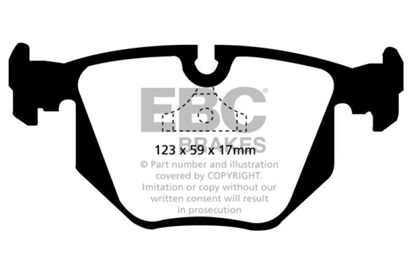 EBC 94-99 BMW M5 3.8 (E34) Yellowstuff Rear Brake Pads