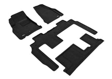 Load image into Gallery viewer, 3D MAXpider 09-17 Chevrolet Traverse w Bench 2nd Row Elegant 1st 2nd 3rd Row - Floor Mat Set (Black)