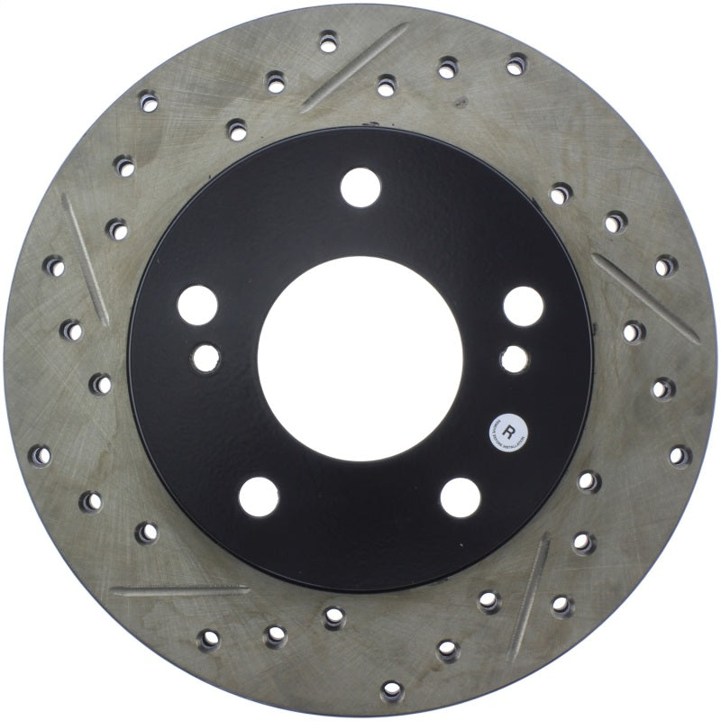 StopTech 94-96 Nissan 240SX SportStop Slotted & Drilled Front Right Rotor