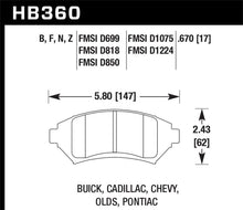 Load image into Gallery viewer, Hawk Buick/ Cadillac/ Chevy/ Olds/ Pontiac Front Performance Ceramic Street Brake Pads