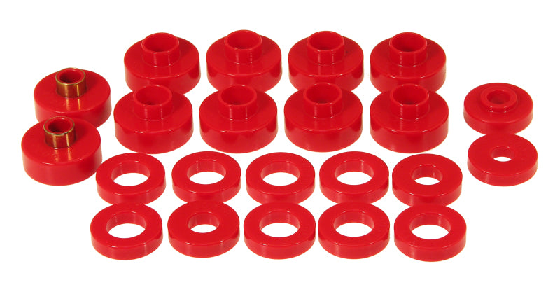 Prothane 76-79 Jeep CJ5/CJ7 Body Mount 22 Bushing Kit - Red