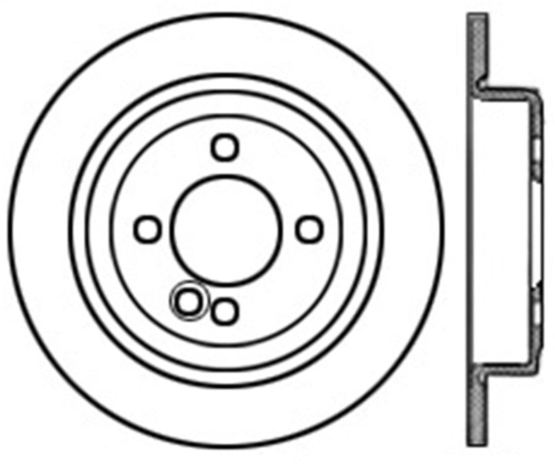 StopTech 07-16 Mini Cooper Sport Cryo Drilled Rear Right Rotor