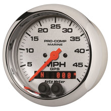 Load image into Gallery viewer, Autometer Marine Chrome Ultra-Lite 3-3/8in 50MPH GPS Speedometer Gauge