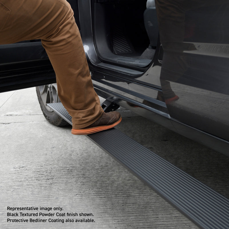 Go Rhino 22-23 Toyota Tundra CrewMax Cab 4dr E-BOARD E1 Electric Running Board Kit - Bedliner Coatng - GTR Auto