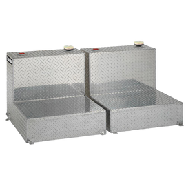 Tradesman Aluminum Twin L-Shape Liquid Storage Tank (96 Gallon Capacity) - Brite