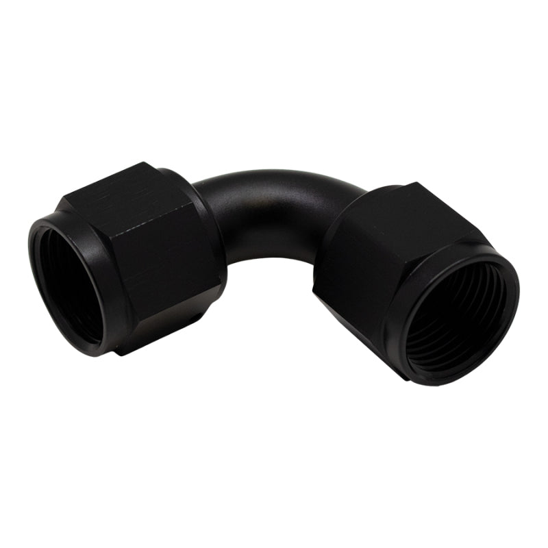 DeatschWerks 10AN Flare Female Swivel 90-Degree to 10AN Flare Female Swivel - Anodized Matte Black